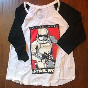 STAR WARS 3/4 Sleeve Graphic Tee Shirt